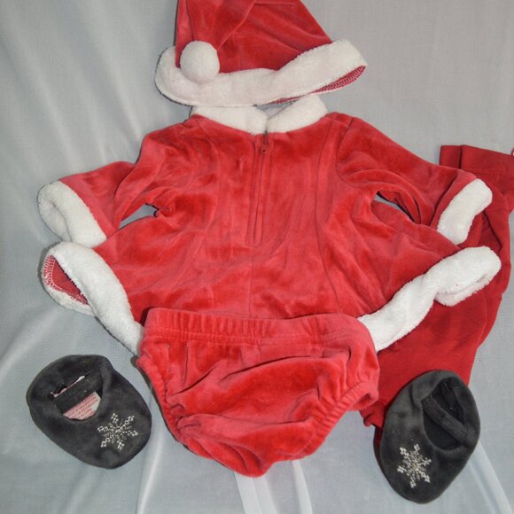 girls newborn Christmas outfit 5 pc set - Picture 4 of 5